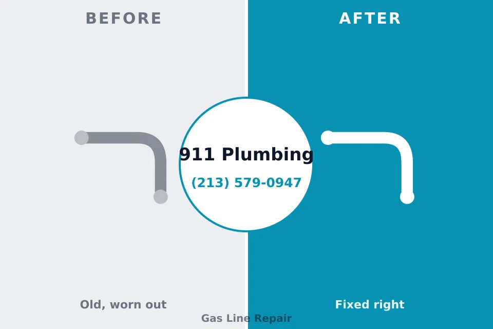 Before and after: plumbing repair Millersville, PA
